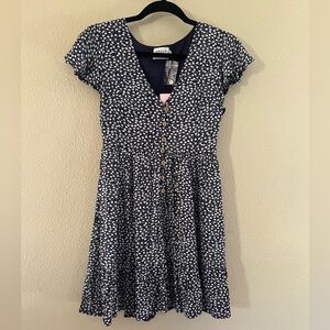 NWT Hello Molly Loving by Proxy Navy/White Floral Print Dress